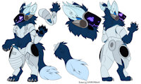 Apollo Reference Sheet by ScarletSoftPaws - male, commission, base, protogen