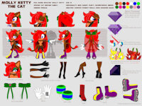 Molly Ketty IDW Reference Sheet by MollyKetty - cat, female, reference sheet, catgirl, sonic the hedgehog, sonic fan character, female/solo, sonic oc, female sonic