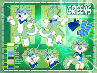 Greens Reference Sheet by Greensct - dog, male, scarf, reference sheet, canine, reference