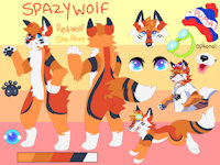 Spazywolf Reference 2022 by Shiloh708 - female, wolf, canine, anthro, feral, furry, goggles, reference, fashion, headshot, redwolf, spazywolf, 2022, pumahat