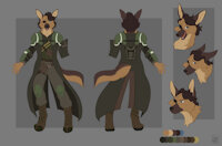 Reedy Pathfinder - Reference Sheet by cinnamomo - dog, reference sheet, canine, anthro, furry, gsd, ref, canid, german shepherd, reference, soldier, german shepherd dog, refsheet, anthro art, fallout, fallout new vegas, anthro dog, furry art, custom refsheet, elite riot gear