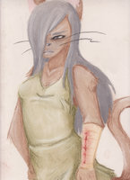 Pastel Hime by QueenKami - female, cougar, dark, skinny, puma, mountain lion, bleeding