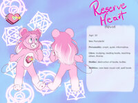 Reserved Heart Mouse by ChipperHeartChipmunk - female, reference sheet, mouse, care bear cousin