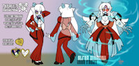 Diamond Bernstein - Reference Sheet by JAMEArts - cute, female, long hair, reference sheet, dress, sexy, pokemon, ice, cold, cyborg, arms, froslass, alpha, yukionna, jamearts, diamond bernstein