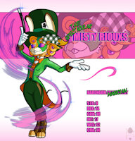 Misty Riouxs: The One And Only by G3TRacket - female, rabbit, mask, dungeons and dragons, top hat, d&d, character profile, harengon