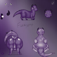 Gelatin Dragon - Fizzypop by BakedFish - dragon, butt, male, belly, booty, fat, feral, reptile, ref, raised tail, reference, jello, big belly, big butt, worm's eye view, gelatin, fizzypop, gelatin dragon