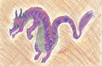 Cheshire Drago by CheshireDrago - dragon, female, colored pencil, cheshire cat, eastern dragon, cheshire dragon