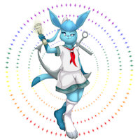 I present you my OC (dressed as Murasa for some reason) by PKMnx - male, socks, pokemon, oc, glaceon, touhou, murasa, minamitsu