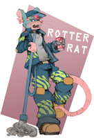 Rotter Rat by DakkaWoof - male, teen, rat, punk, adolescent, janitor
