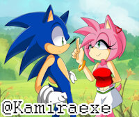 Sonamy by kamiraexe - sonic the hedgehog, date, amy rose, sonamy, sonicxamy