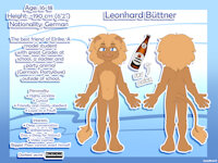 Leonhard Büttner by Fetterfetti - boy, male, lion, reference sheet, german, beer, reference, refsheet, referencesheet