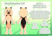 Nina Prétentieux-Toff by Fetterfetti - dog, girl, female, reference sheet, girly, german shepherd, german shepard, reference, bitch, green eyes, german shepherd dog, german shephard, refsheet, referencesheet, german sheperd, germanshepherd