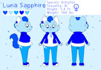 Luna Sapphire (Ref) by LunaKittyFox - luna, fursona, reference, refsheet, lunasapphire