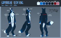 Gomorrah RedFang reference by TheMutt - fox, blue, reference, standard, themutt, raveredfang