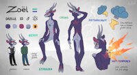 Zoel Refsheet by tailbyte - male, magic, reference sheet, chibi, refsheet, gazelle, referencesheet, slim, accessory, mlm