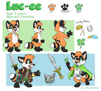 Luc-ee Foxcoon by BrisketRingtail - male, diapers, druid, fighter, foxcoon, dungeons and dragons, luckstone