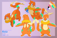 Keiz the Buizel by Wizardstic - male, otters, buizel, character reference, weasels, pokemon oc