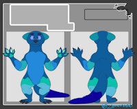 ocean the otter the new fursona of my gf by reesechu - male, reference sheet, otter, character sheet, furry, otters, reference, male/solo, furry art, sfw furry art