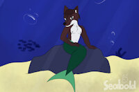 Xander In The Depths by stryker1187 - fox, male, oc, mermaid, merfolk, underwater, merfox, aquas