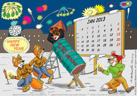 Fox Calendar 2013 - January  by Micke
