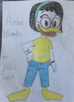 Amber Woods by BusterBunny8 - female, glasses, duck, ducktales, ducktales2017