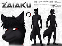 ref704/ Reference: Zaiaku (v1 sfw) by darkgoose - fox, male, commission, silver fox, sheet, ref, canid, darkgoose, reference, sfw, rs