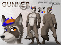 ref708/ Reference: Gunner by darkgoose - big, wolf, male, commission, muscle, chubby, daddy, sheet, ref, canid, darkgoose, reference, sfw, rs