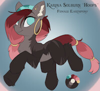 Karina Solburn "Hoops" Reference by EnderFloofs - cute, female, reference sheet, jewelry, mare, pony, solo, reference, earrings, mlp, fluff, bandana, earth pony, hoops, solo female