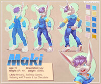 Maki Reference Sheet by Darkeshi - male, rabbit, reference sheet, maki, darkeshi