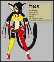 OC Hex-Ref by AngelPureLust - cat, female, monkey