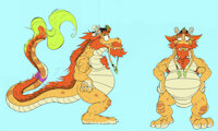 Ryudon ref sheet (simple) by Ryudon - male, hybrid, alligator, male herm, eastern dragon, perverted, intersex male, dragator