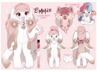 Emma's Reference by LittleSugarBell - female, reference sheet, cocker spaniel, demisexual