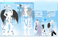 Katana's Reference by LittleSugarBell - female, snow leopard, crystals, demisexual