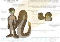 Ricochet "Rico" the Rattlesnake by Filibolt - male, reference sheet, ref sheet, rattlesnake, mobian, sonic oc