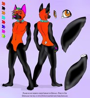 New Adrain  by Multiplefursonafurry - male, reference sheet, red fox, fennec fox