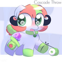 Cascade Throw by Cushyhoof - cute, female, digital, mare, pony, mlp, yoyo, earth pony, mlp oc, cushyhoof