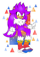 Plasma by ChaosSonic1 - male, hedgehog, blaze the cat, purple fur, silver the hedgehog, sonic oc, fluffy mane
