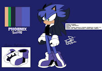 Phoenix the hedgehog 2023-2024 by Phoenixfirewolf12 - male, hedgehog, sonic, reference, sega, fan art