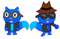 Happy Tree Friends OC- Alex and Agent A by Alexworld17 - fox, male, character, ref, reference, happy tree friends