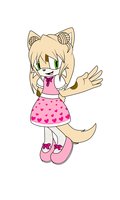 Look Look! Ain't she adorables?! by Desphiria - female, wolf, sonic fan character