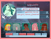 artfight 2023 team werewolf - alphawerehimbo by alphawerehimbo - werewolf, oc, original characters, ocs, art fight, team werewolf