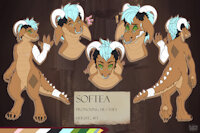 softea ref sheet commission by BardoEnKrisis - male, piercing, commission, glasses, reference sheet, solo, text, headshot, kobold