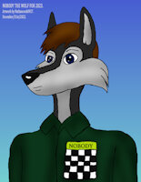 New Submission by Nathancook0927 - male, gray wolf, mysterysciencetheater3000, fursona art, spacejumpsuit