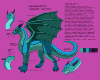 Gwaednerth by Killerwolf1020 - dragon, male, character sheet, western, kalconi, gwaednerth, nerth