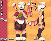 Nella Ref Sheet by HeyItsEin - hyena, anthro, nella, giggledog