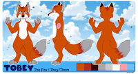 [c] Tobey Fursuit Ref by MattsyKun - fox, commission, reference sheet, character sheet, anthro, ref, ref sheet, reference, fursuit ref