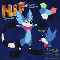 Hif Reference by BlurTheFur - toon, toony, ref, bowtie, reference, refsheet, demigod, snoot, blurthefur, hif