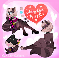 Candy Eye Katie REF by PandaSisters - cute, reference sheet, panda, punk, racoon, female/solo