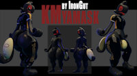 [Model Release] KM Yamask [Blender/SFM/VRC] by irongut - twink, booty, sexy, 3d, model, hyper, avatar, type, ghost, mystic, subby, blender, yamask, shortstack, km, kabalmystic, thicc, kabal, vrchat, vrc