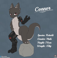 Connor Kobold [Commission] by FireEagle2015 - male, solo, standing, kobold, original character, robot arm, senz